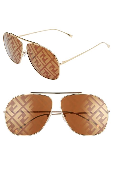 64mm oversize lenticular lens aviator sunglasses fendi|Fendi 64mm Oversize Lenticular Aviator Sunglasses .